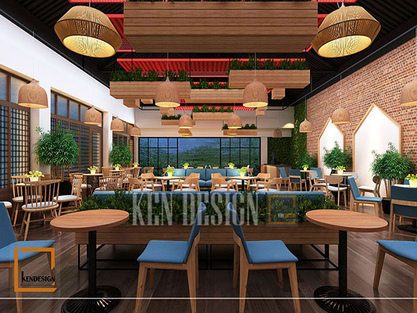 mẫu quán cafe thực hiên bởi kendesign 